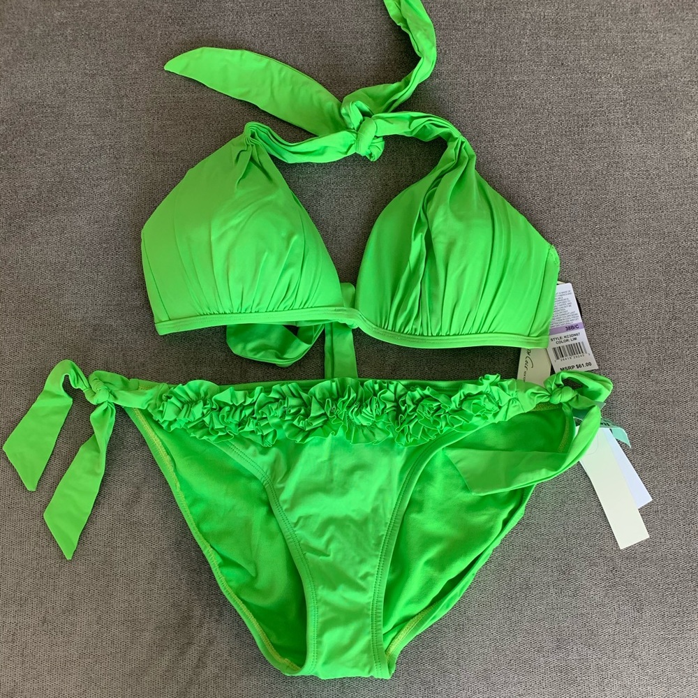 Lime green bikini